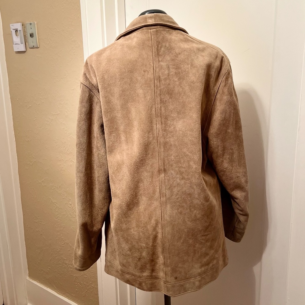Ralph Lauren Polo Country Suede Flannel Jacket M Vintage 90s Hunting Field Coat - Picture 5 of 16